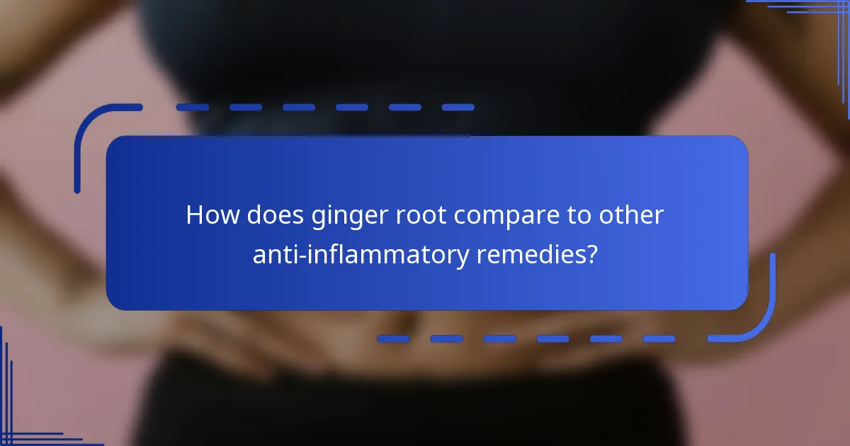 How does ginger root compare to other anti-inflammatory remedies?